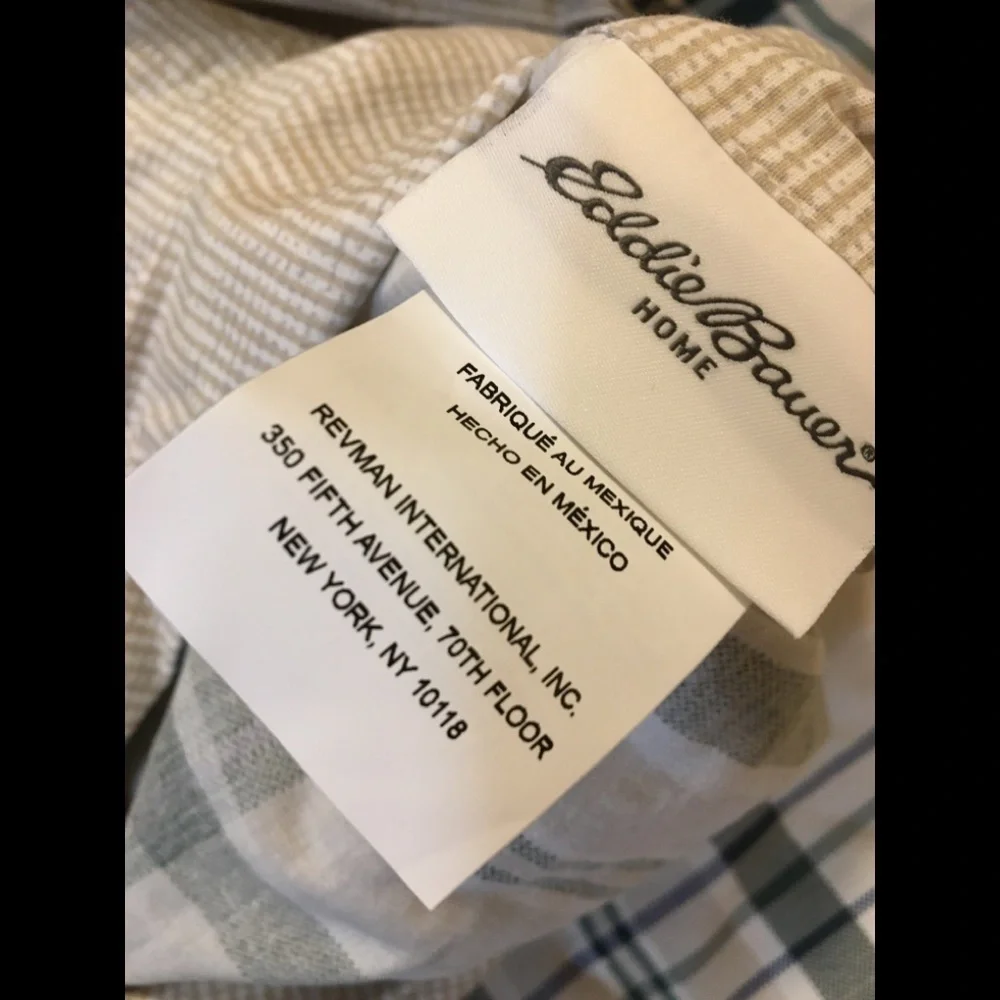 New Eddie Bauer - Timbers Plaid Reversible Duvet Cover